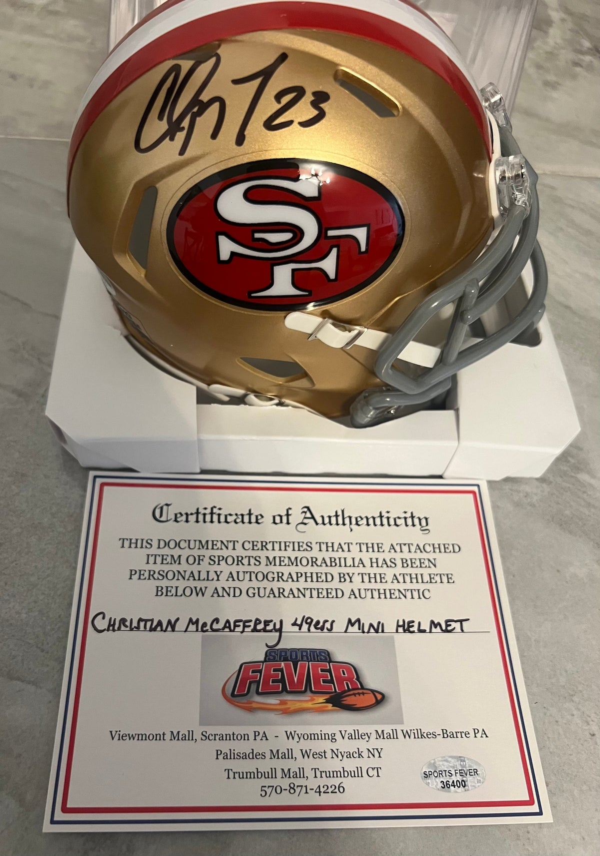 Christian McCaffrey Autographed San Francisco 49ers Mini product image 1