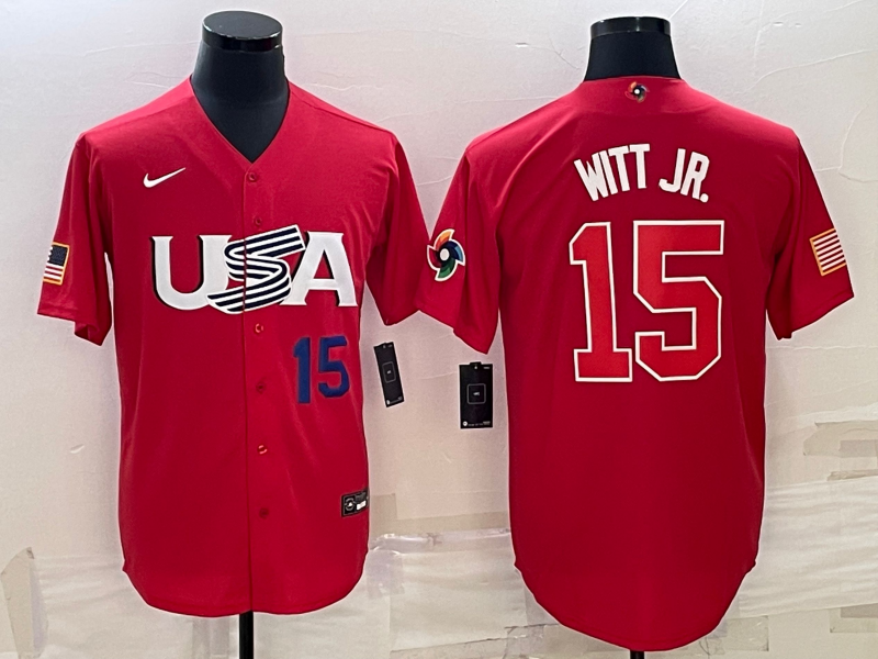 Bobby Witt Jr. Team USA Baseball Jersey Nike red product image 1