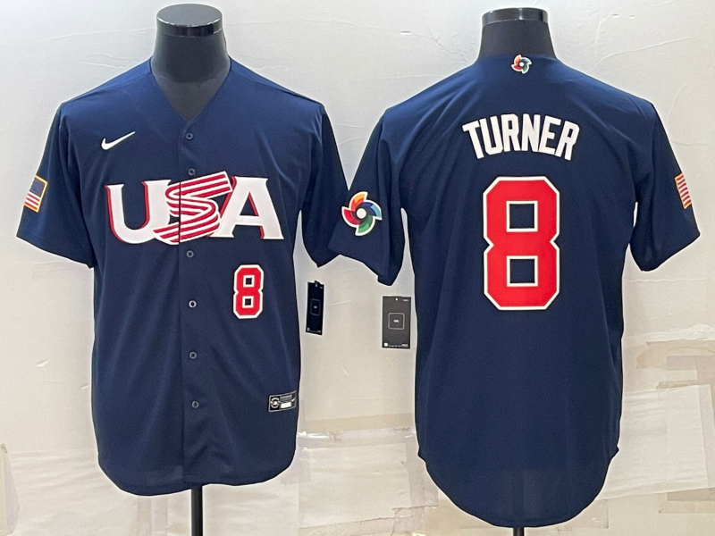 Trea Turner Team USA Baseball Jersey Nike blue product image 1