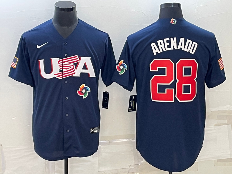 Nolan Arenado Team USA Baseball Jersey Nike blue product image 1