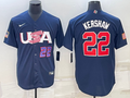 Clayton Kershaw Team USA Baseball Jersey Nike blue product image 1