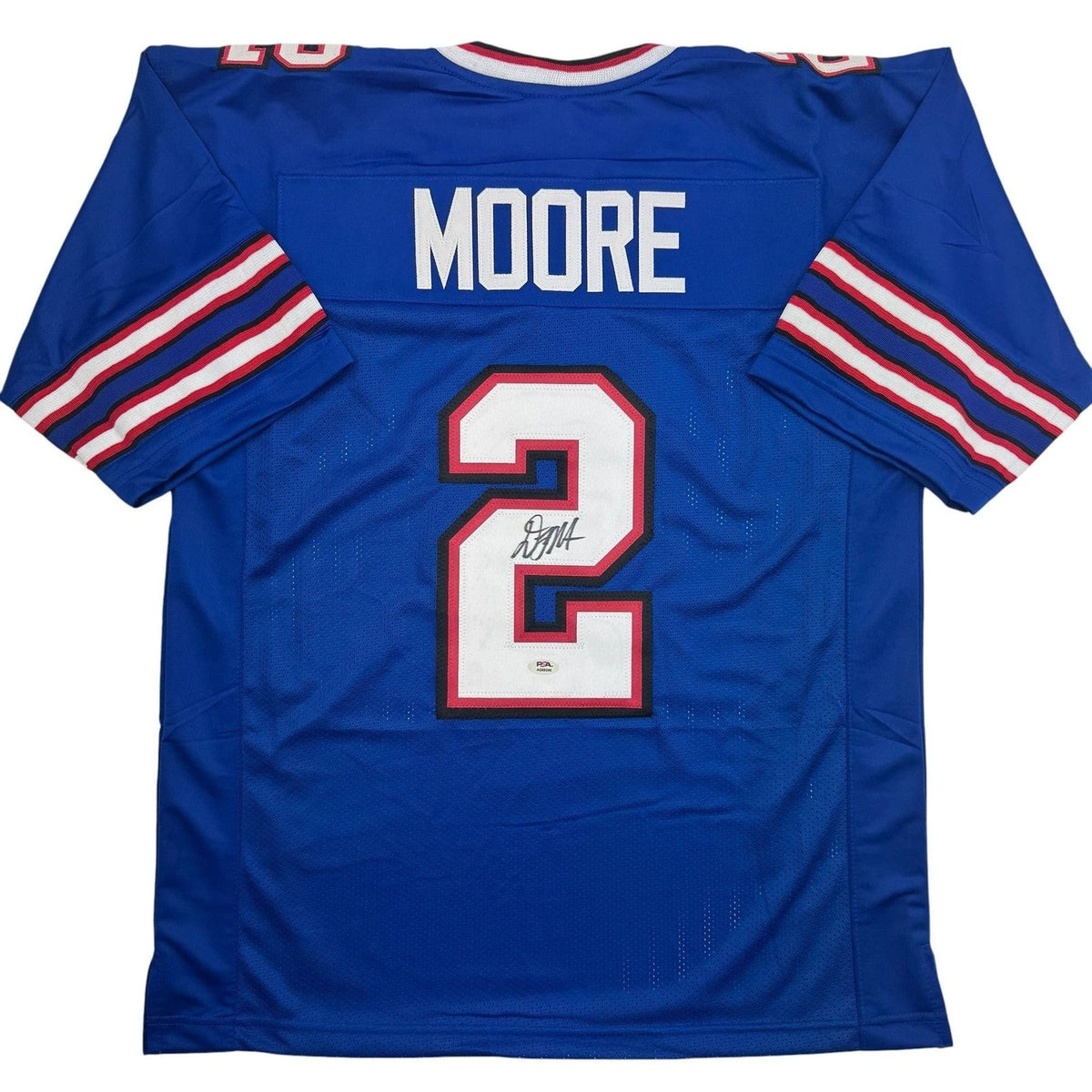 Autographed/Signed D.J. DJ Moore Buffalo Blue Football Jersey PSA/DNA COA product image 1, provided for visual reference and