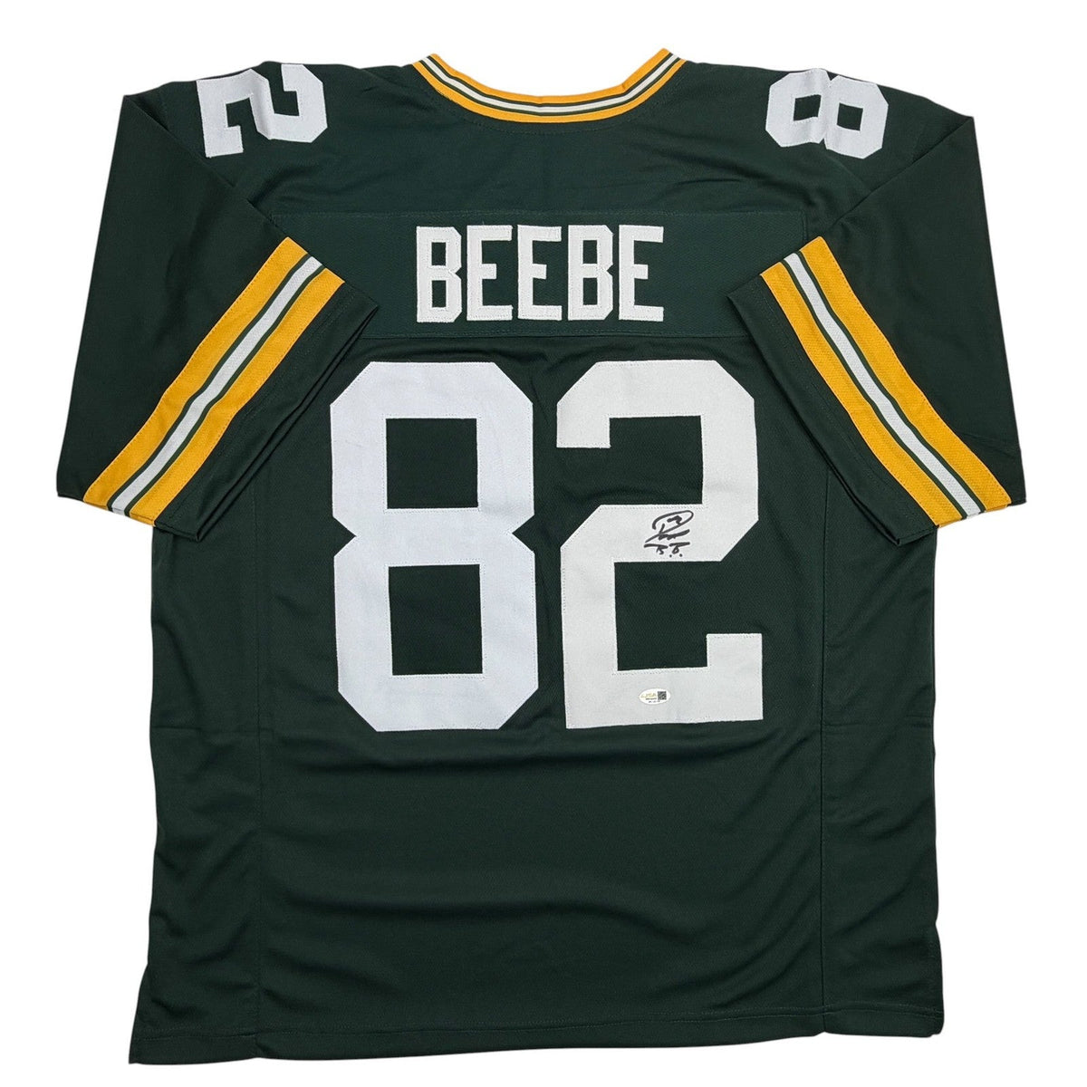 Autographed/Signed Don Beebe Green Bay Green Football Jersey JSA COA product image 1, provided for visual reference and
