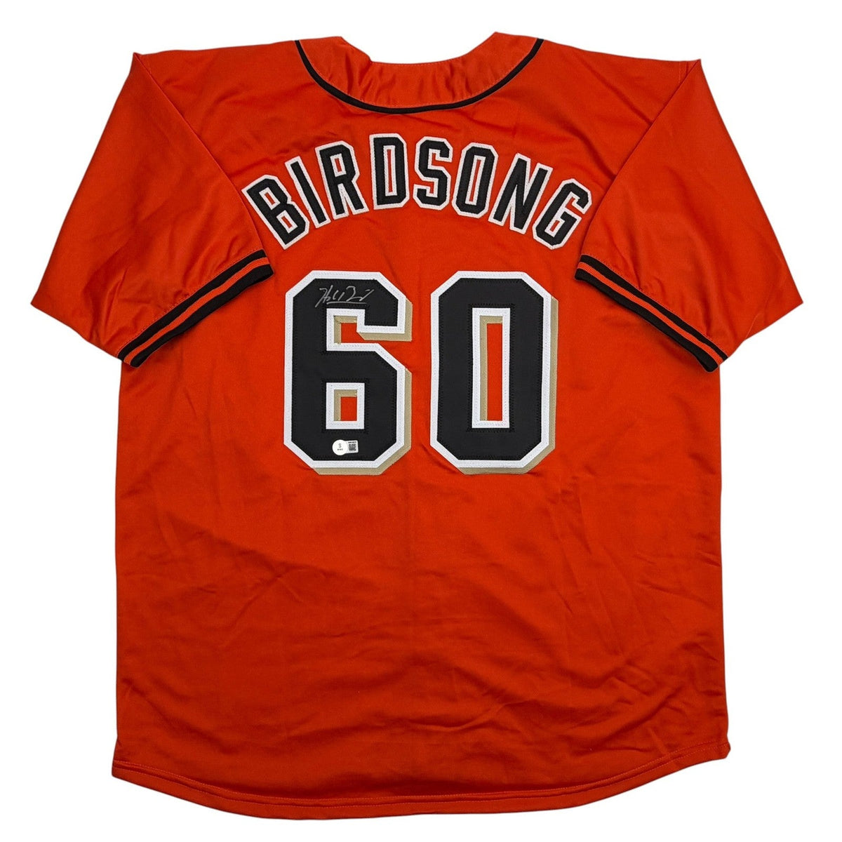 Autographed/Signed Hayden Birdsong San Francisco Orange Jersey Beckett BAS COA product image 1, provided for visual