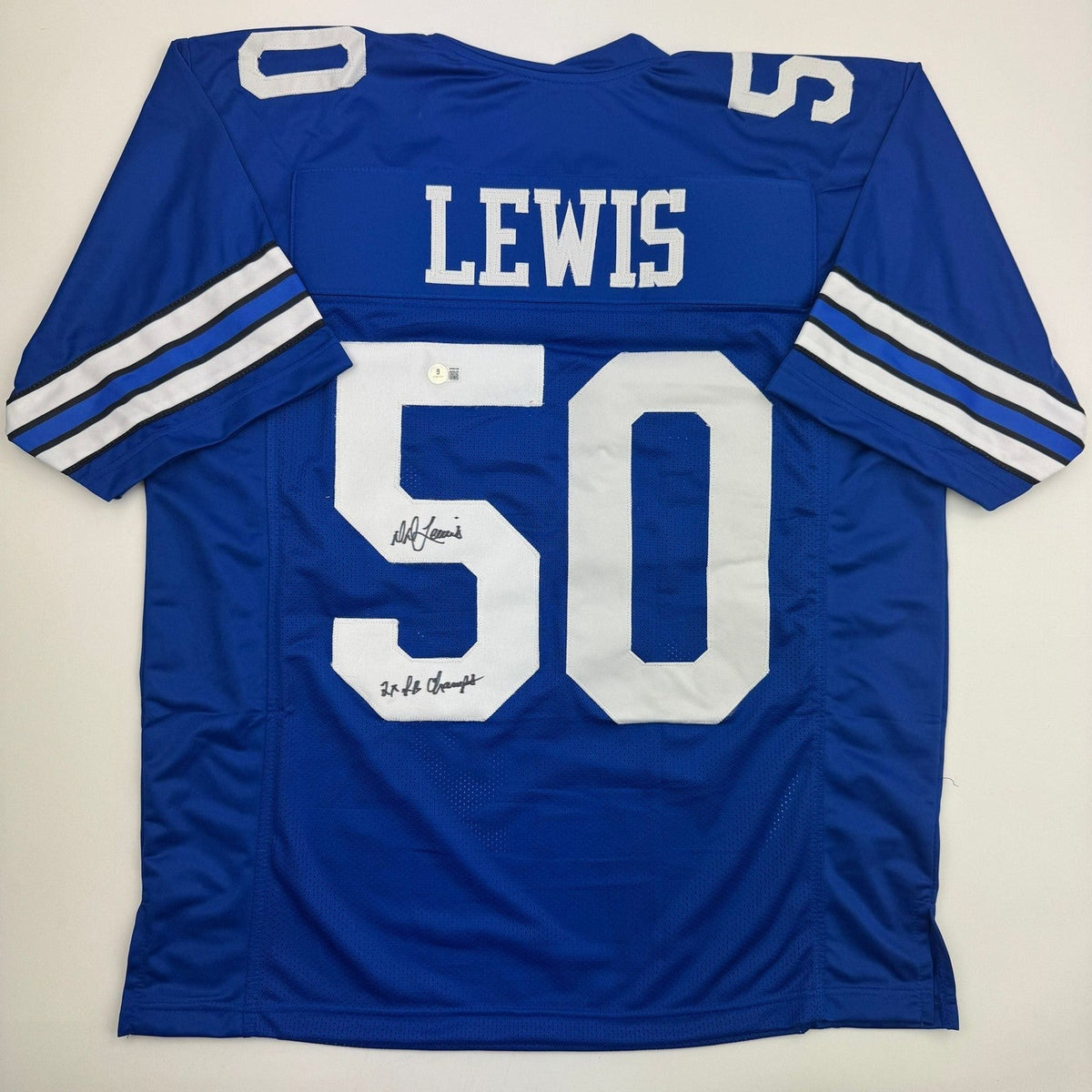 Autographed/Signed D.D. DD Lewis Dallas Retro Blue Football Jersey Beckett COA product image 1, provided for visual